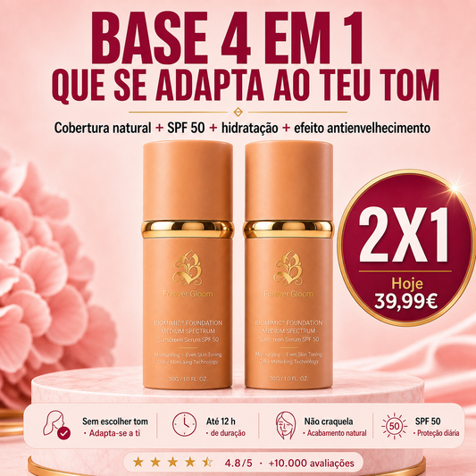 Base 4 em 1 - Proteção (SPF 50) e Cobertura Total